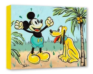 Mickey Mouse Disney Fine Art Dom Corona limitierte Ausgabe TOC Leinwandbild Freunde im Paradies - Bild 1 von 1