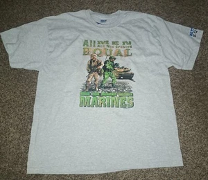 NWT Vintage Marines Gray T Shirt "All Men Are Not Created Equal" Size XL - Picture 1 of 5