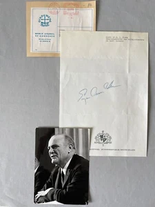 EUGENE CARSON BLAKE († 1985) Generalsekretär Ökumenischer Rat signed Konvolut - Bild 1 von 1