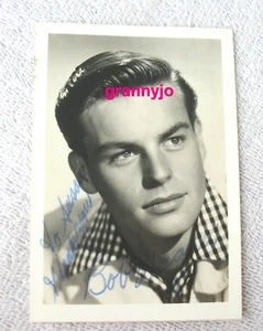 Foto autógrafa firmada a mano de un joven actor estadounidense Robert Wagner - Imagen 1 de 3