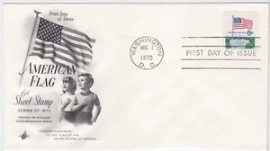 TurtlesTradingPost- Flag Over Whitehouse - 1970 FDC #1338d- Artcraft Cachet - Picture 1 of 1