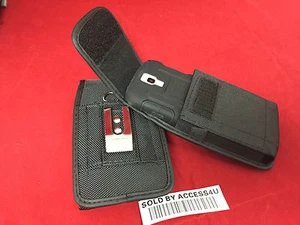 CUSTODIA FONDINA CLIP CINTURA NYLON NERO VERTICALE per LG STYLO 4 & STYLO 3 ARMOR - Foto 1 di 9
