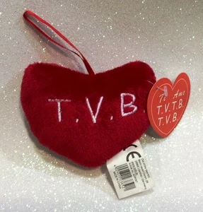 SAN VALENTINO AMORE CUORE IN PELUCHE TVB T.V.B. PLUSH HEART 10 CM - Picture 1 of 1