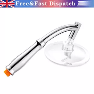 Chrome Shower Head Extender Arm Extra Pipe Bath Rain Shower Head Accessories Kit - Picture 1 of 12