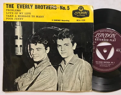 Everly Brothers No 5  Vinyl EP Uk Mono 1959 - Image 1 of 4