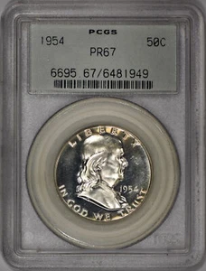 1954 Proof Franklin Half Dollar 50c PCGS PR 67 (OGH) - Premium Quality! - Picture 1 of 5