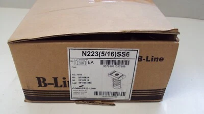 BLINE SPRING NUTS, N223(5/16) SS6, LOT OF 100 PCS - Image 1 of 4