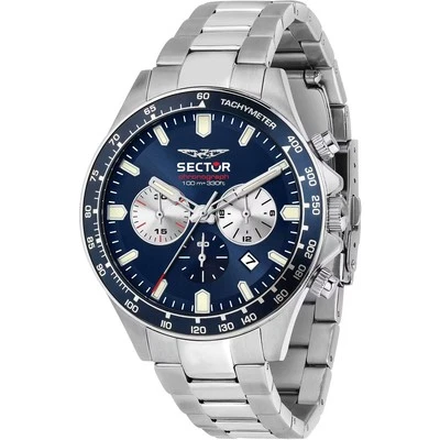 Orologio Sector 230 r3273661051 Watch Acciaio cronografo blu Uomo 43mm Nuovo - Immagine 1 di 4