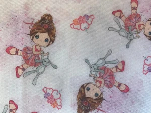 noble moments Ballerina Mädchen Spaß Stoff Länge Figur Stück 10 x 8 Zoll - Bild 1 von 2
