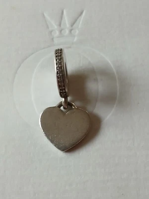 Original Pandora Charm, Dangle Herz, "Te voglio bene", Zirkoniasteine  - Bild 1 von 4