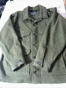 Chaqueta Cruiser de Lana Filson Mackinaw Para Hombre Talla XL Verde Hecha en EE. UU. Excelente Estado - Imagen 1 de 12