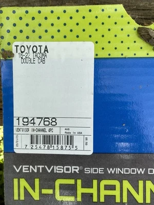 Viseras de ventana delanteras y traseras, 4 piezas para Toyota Tacoma 2016-2023 doble cabina Foto 1 de 3
