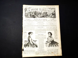 La Mode Illustree-Journal De La Famille-9 September 1866, No.37, French Fashion. - Picture 1 of 5