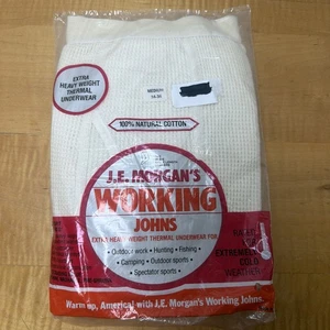 J.E. Morgan’s VTG Long Johns Thermal Pants Med 34-36 Extra Heavy Weight Cotton - Picture 1 of 3