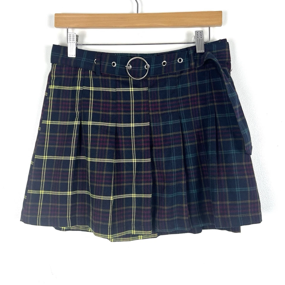 Minifalda plisada a cuadros casi famosa talla M colegiala despistada punk grunge Foto 1 de 4