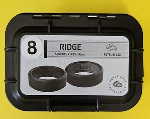 The Ridge Silikonringe für Herren Größe 8 robust royal schwarz 8 mm - Bild 1 von 4