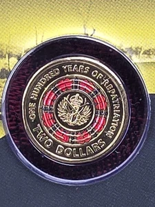 2019 One Hundred Years of Repatriation $2 Coin on Card Uncirculated - Imagen 1 de 2