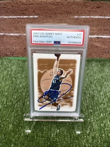 2001 U.D. SWEET SHOT DIRK NOWITZKI #17 PSA/DNA CERT AUTHENTIC MAVS - Picture 1 of 4