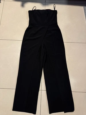 NWOT White House Black Market Black  Strapless Split-Leg Jumpsuit Size 8 - Image 1 of 4