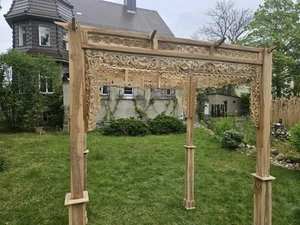 Gartenpavillion Pavillon Garten Pergola Teak Holz - Bild 1 von 5