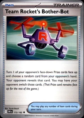SV10: Destined Rivals #172/182 Team Rocket's Bother-Bot - Image 1 of 2