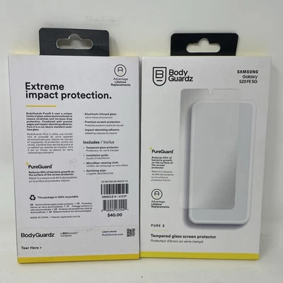 NEW BodyGuardz Pure2 Tempered Glass Screen Protector Samsung Galaxy S20 FE 5G - Image 1 of 4