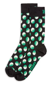 Happy Socks Men Big Dot Crew Socks Black Multi Size 8-12 - Picture 1 of 3