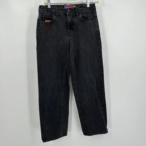 Empyre Mens Y2K Black Jeans Size 26 Skater Streetwear Baggy Denim Wide Leg - Picture 1 of 8