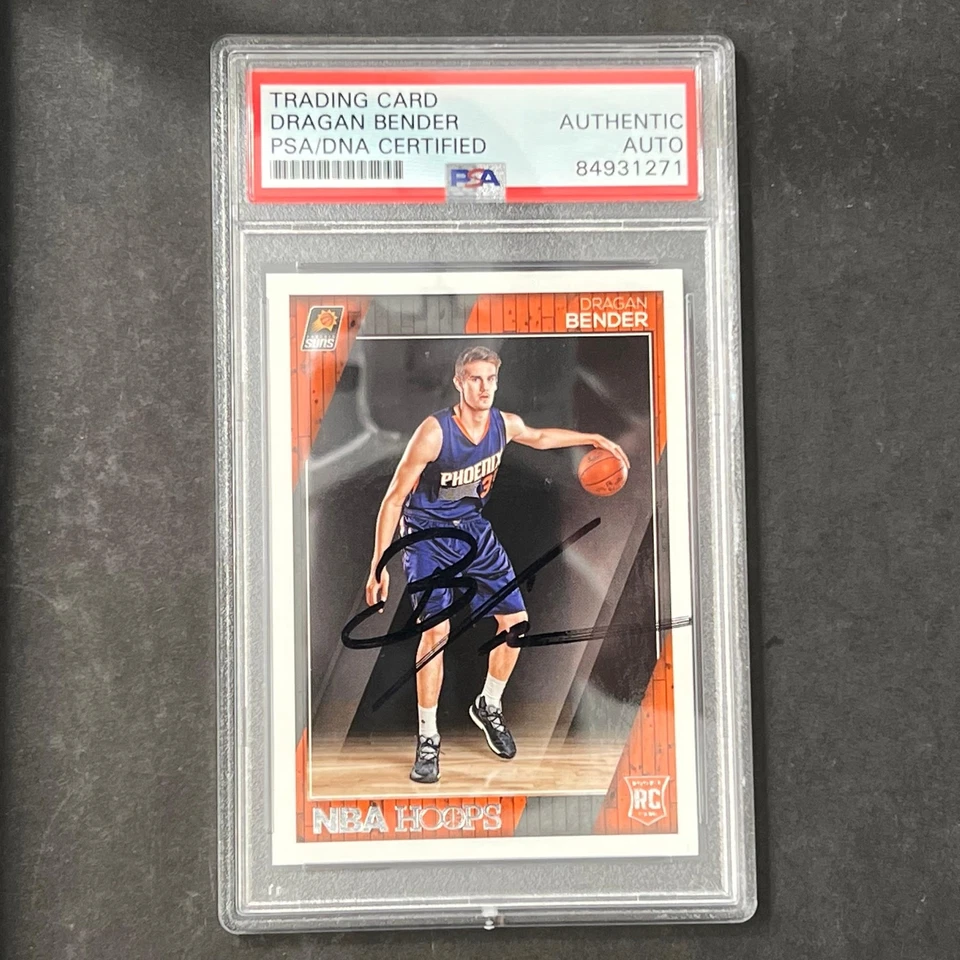 2016-17 NBA Hoops #264 Dragan Bender Signed Card AUTO PSA Slabbed RC Suns - Image 1 of 2