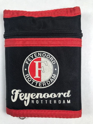 Feyenoord Rotterdam Mens Boys Wallet Soccer Nylon Black Red Cover