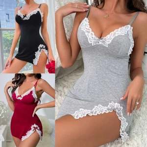 Sexy Women's Lingerie Lace Babydoll Dress Elegant Sleepwear Comfy Nightwear Gift - Picture 1 of 24