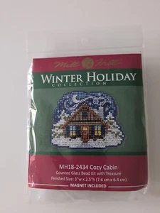Mill hill bead cross stitch Christmas ornament Cosy Cabin - Picture 1 of 1