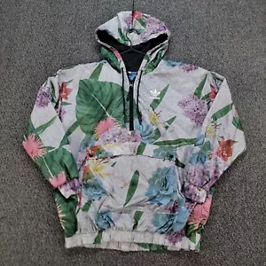 Adidas Original Jacket Womens Small Anorak Floral Windbreaker Trefoil Training - Picture 1 of 18