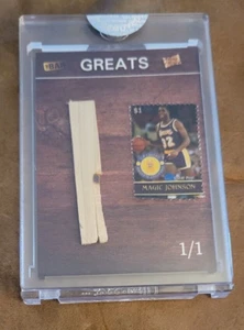 2019 The Bar Magic Johnson Certified Forum Court Relic 1 of 1 - Picture 1 of 2
