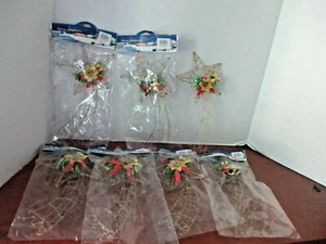 Set of 7~Gold 12" WIRE METAL SHOOTING STARS for Ornaments / Crafts / Decor~NIP - Picture 1 of 3