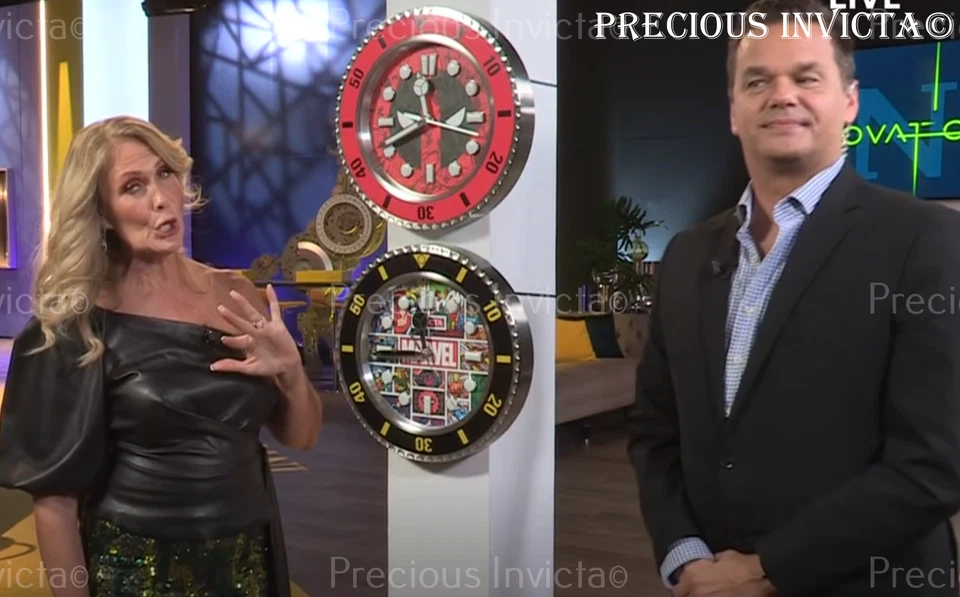 OFFICIAL Invicta 485mm MARVEL COMIC Quartz Strip 14" SS Wall Clock