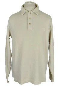 TIMEBRLAND Cream Jumper size M Mens Collared Pullover Outdoors Outerwear - Picture 1 of 7