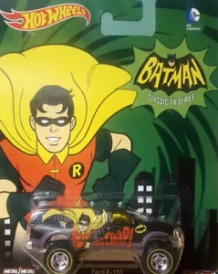 Hot Wheels Pop Culture Batman Robin Classic TV Ford F-150 4x4 Real Riders 1:64 - Picture 1 of 10