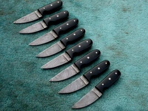 Lot of 8 Damascus Steak Knife , Hand Made Damascus Steel Kitchen Steak Knife Set - Picture 1 of 4
