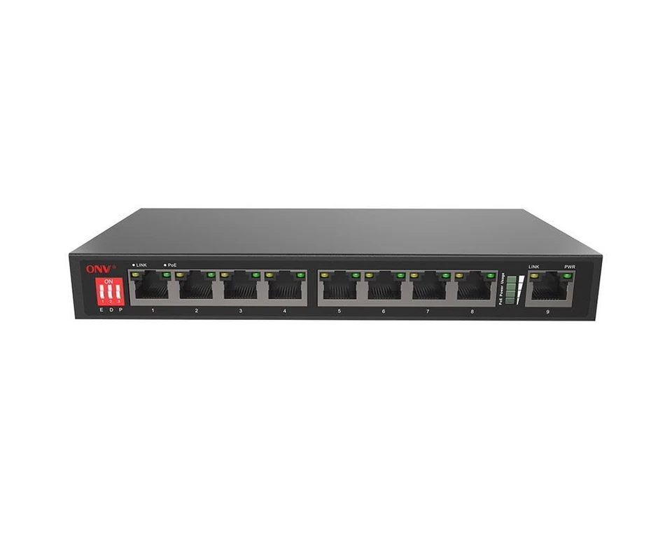 110W 10/100M 9Port AI PoE Switch PoE Uplink RJ45 Port Watchdog Function 1.34Mpps - Image 1 of 1