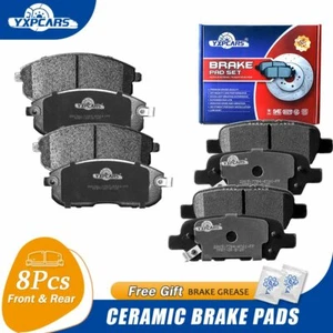 For Nissan Altima 2007 - 2010 2011 2012 2013 Front & Rear Ceramic Brake Pads Set - Picture 1 of 9