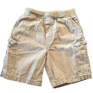 Boys Cargo Shorts Elastic Waist Pull On Casual Everyday Tan Toddler - Picture 1 of 3