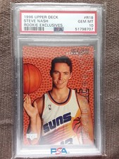 1996 Upper Deck Rookie Exclusives Steve Nash Rookie Basketball Card #R18 PSA 10