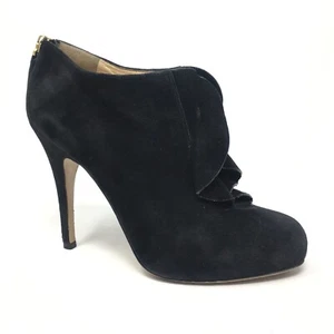 Valentino Ankle Boots Booties Clogs Shoes Womens Size 6 US 36 EU Black Suede - Picture 1 of 9