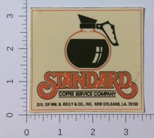 Vintage Standard Coffee Service Company New Orleans Louisiana Sticker Decal - Picture 1 of 1
