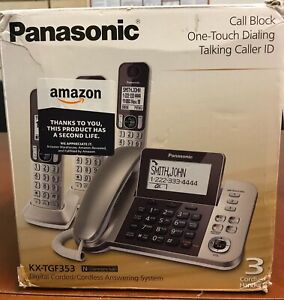 Panasonic KX-TGF353N Phone System with 3 Handsets - Champagne Gold