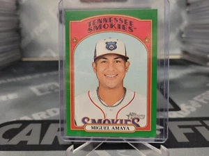 2021 Heritage Minors Base Green #137 Miguel Amaya /75 - Tennessee Smokies - Picture 1 of 3
