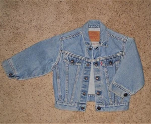 Vintage Kids Genuine Levi Strauss Jean Jacket Stonewashed Blue Denim 4T - Picture 1 of 3