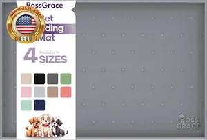Dog Food Mat - 24X15” Large Silicone Pet Food Mat, Raised Edges Dog Mat for Food - Picture 1 of 7