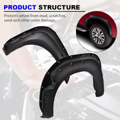 Guardabarros delantero y trasero negro mate estilo bolsillo apto para Nissan Titan 04-15 Foto 1 de 4